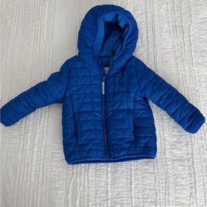 Cat & Jack Blue Fleece Puffer Coat